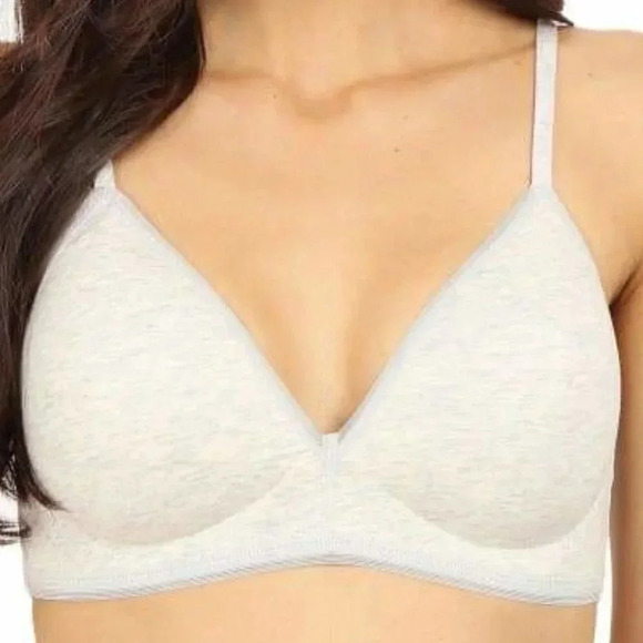 32D On Gossamer Women's‎ Cabana Cotton Lounge Wirefree Bra Heather Grey NWT - Picture 6 of 7